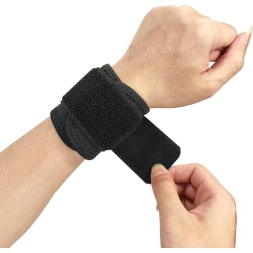 Black High Elastic Wristband Wrist Wraps Bandage Gym Fitness Sport Brace Support Strap Protection Gear