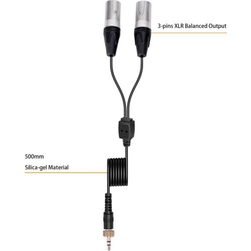Comica CVM-DS-XLR 3.5mm TRS to Dual XLR Stereo Audio Output Cable Adapter for Comica Wireless Microphone Systems