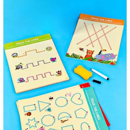 Children Kids Pen Control Training Card Fine Movement Teaching Early Learning Baby Birthday Gift Kindergarten Teaching Props