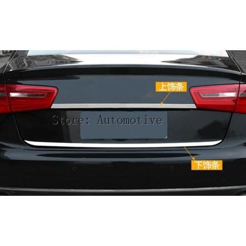 For 2016 2017 2018 for audi a4 b9 4drs sedan refit rearguards trunk rear bumper tail box chrome trim