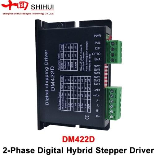 DM422D 2 Phase Digital Stepper Motor Driver For Nema17/Nema23 Stepper Motor Current Range 0.5-2.2A Voltage 20-40VDC