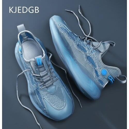 KJEDGB New High Quality Mens Sneakers Fashion Breathable Men Casual Shoes Street Style Comfortable Light Male Footwear Blue