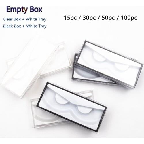 Lash boxes packaging 15/30/50/100pc lash packaging no logo transparent clear lashes box black lashes box eyelash packaging boxes