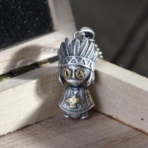 New solid S925 pure silver woman pendant new jewelry fashionable feather pendant movable silver pendant for Woman