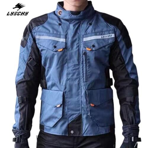 LYSCHY Jackets Winter Motorcycle Mens Jacket Pants Suit Breathable Waterproof Motorcyclist Jacket Women Motocross Armor Clothes