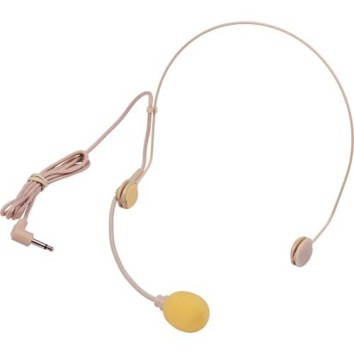 Photography Good Quality Headset Microphone Condenser Mic 3.5mm Right Angled Interface for Wireless Bodypack Transmitter