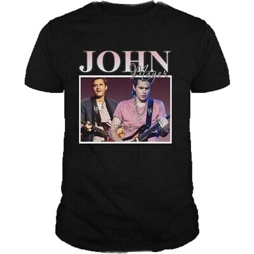 Retro John Mayer Love Guitar Musician Short Sleeve Men Shirt Cool Graphic T Shirts Funny Cute Tees Tshirt Black
