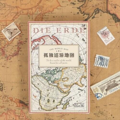 30pcs/Pack The World Map Post Cards Set DIY Craft Scrapbook Room Background Wall Decoration Stationery Gift Postcard