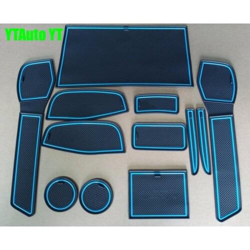 Non-slip Interior door pad cup mat door gate slot mat for nissan qashqai J11 2014 2015 2016,12pcs/lot,car styling