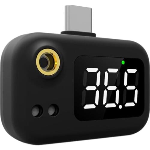 Portable Mini Infrared USB Mobile Phone Digital Forehead Thermometer Detector for Android with Type-C Adapter