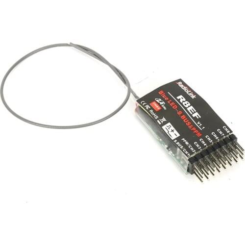 Radiolink R8EF V1.1 2.4G 8CH FHSS 8 Channels Receiver for T8FB Support S-BUS PPM Signal Quadcopter Multicopter