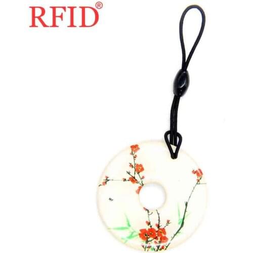 UID S50 1K 13.56Mhz Changeable Rewritable NFC Key Fob Badge Token Tag IC Card Circular Dropping Glue Keychain Fast Shipping 1pcs