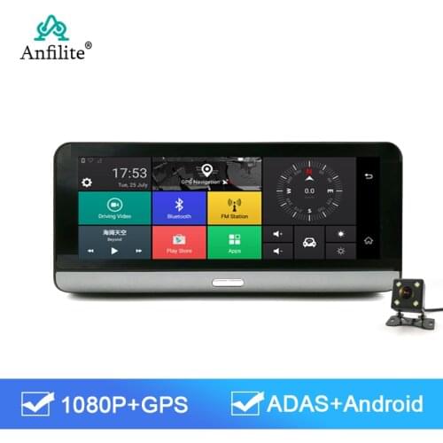 8"Android 5.1 ADAS Rearview mirror dash cam camera G-sensor Auto recorder dvr HD 1080P WIFI 4g GPS navigation Super night vision