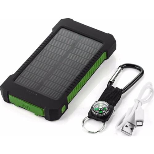 20000mAh Top Solar Power Bank Waterproof Emergency Charger External Battery Powerbank For Xiaomi MI iPhone Samsung LED SOS Light