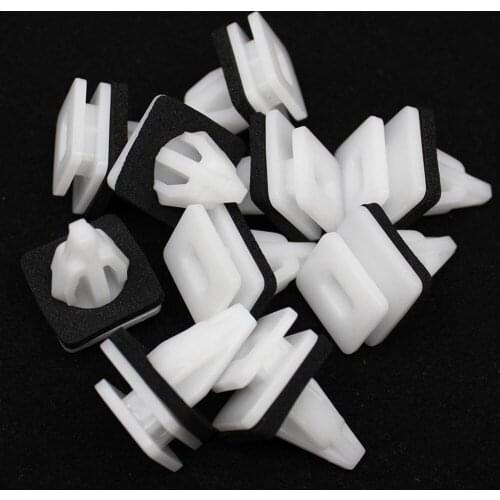 10Pcs Rocker Pillars Floor Exterior Trim Door Moulding Clip with Sealer For Honda 91513S7S003