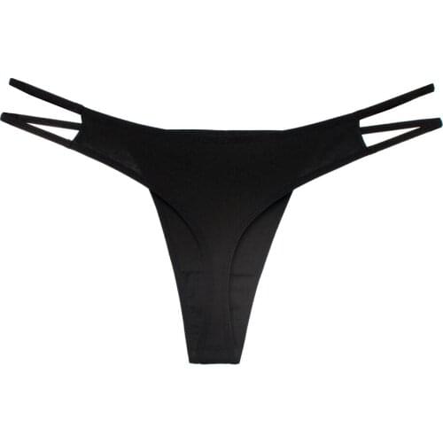 Women sexy simple dance sports thong thin cotton panties with T pants low waist underwear ladies lingerie teengirl T-back S-XL