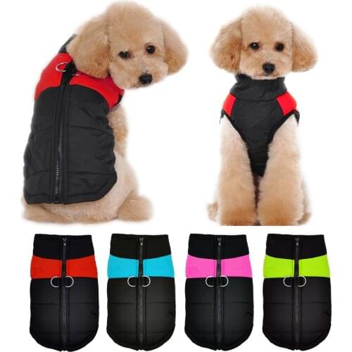 Winter Dog Clothes Warm Puppy Pet Cat Vest Jacket Chihuahua French Bulldog Coats Waterproof Clothes For Small Medium Large Dogs
