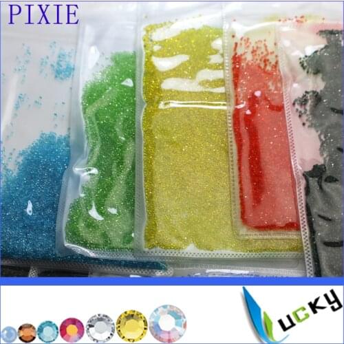 1.3mm 14400pcs Micro nail art sand rhinestone 3D Nail art Decoration DIY Many colors nail art pixie rhinestone