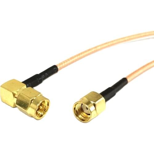 1PC New Wireless Cable RP-SMA Male Plug Switch SMA Male Right Angle Pigtail Adapter RG316 Wholesale Fast Ship 15CM 6"