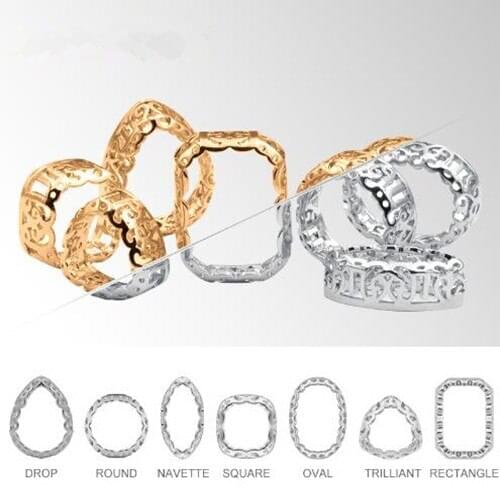 10Pcs Nest Claw Sew On Rhinestones for Sewing Copper Claw Eco-friendly Multi Shape Drop Oval Rivoli DIY Clothing Accessories