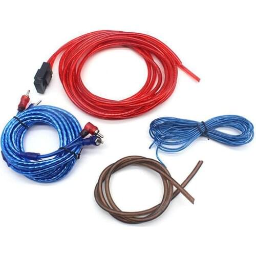 10GA Car Subwoofer Cable Amplifier Wiring Kit 5m Audio Subwoofer Sub Power Cable Wiring Amp Audio Car Electronic Accessories