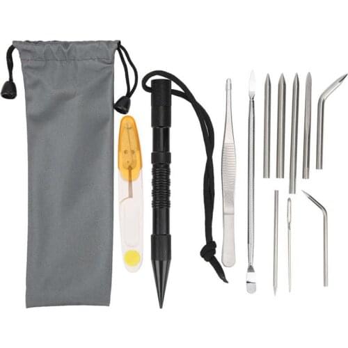 12Pcs Paracord Stitching Needle Set Stainless Steel Umbrella Rope Needle DIY Bracelet Weaving Tools