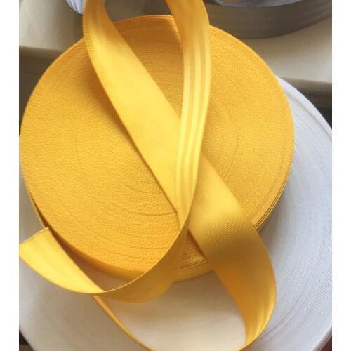 18 meters Roll Seat Belt Webbing Safety Strap yellow Color 4.8cm Wide 5 Bars