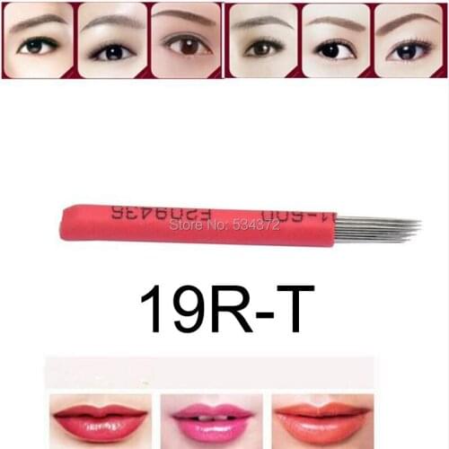 19P Bevel-Round Needles Permanent Makeup Eyebrow Microblading Needle For 3D Eyebrow Embroidery Tattoo Needle (100pcs/bag)