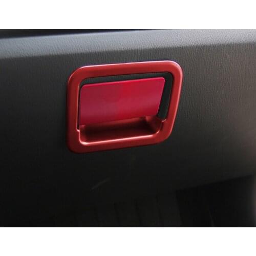 2pcs abs for Mazda 3 Axela 2017 Copilot Storage box Handle decorate Bright Patch sticker