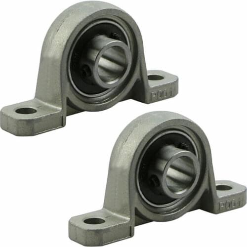 2PCS KP001 Pillow Block Housing Ball Bearing 12mm Inner Diameter Zinc Alloy