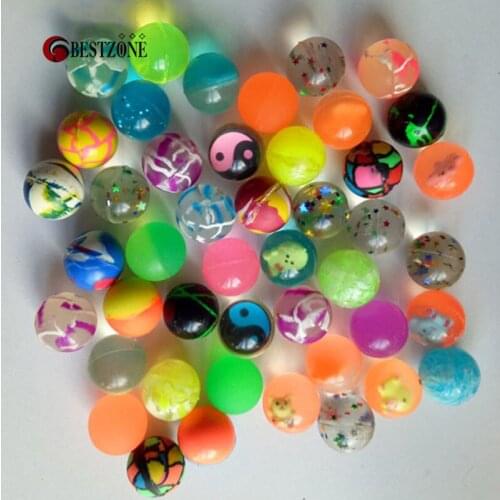 Free shipping 20pcs 27mm mixed Bouncing ball rubber balls bouncy balls that can flow oever the water