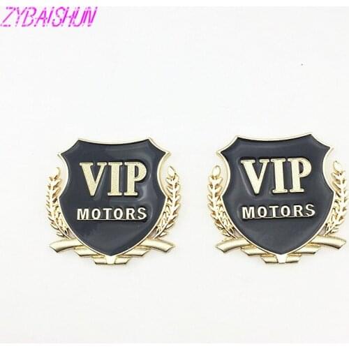 3D metal VIP MOTORS emblem car Stickers 2 pcs for Hyundai ix35 iX45 iX25 i20 i30 Sonata,Verna,Solaris,Elantra,Accent,Veracruz