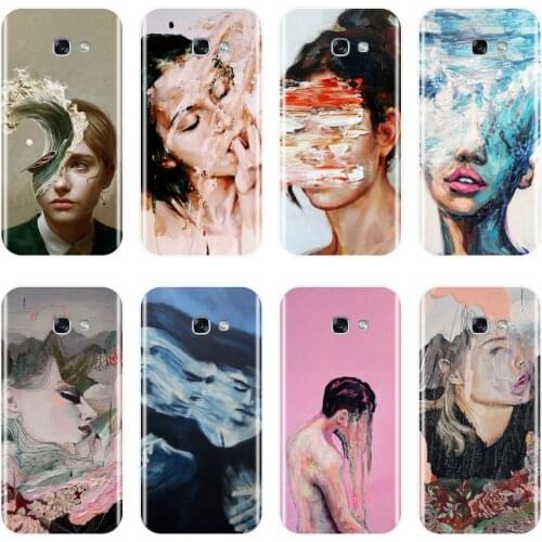 Phone Case For Samsung Galaxy A5 A7 2018 A6 A8 Plus Art Girl Soft Silicone Back Cover For Samsung Galaxy A3 A5 A7 2016 2017 Case