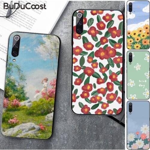 Spring flowers oil painting Phone Case For Xiaomi Mi 9 9T CC9 CC9E 8 SE Pro A2 Lite 6X 5 A3 A1 Max Mix 2 3