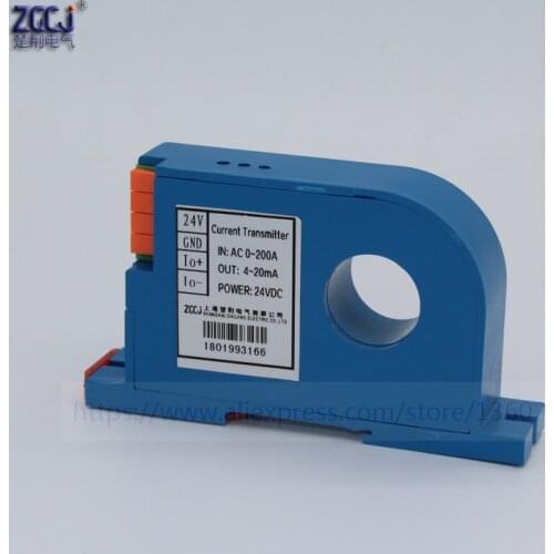 CJ-ACI perforation AC 0-200A Current Transmitter 4-20mA,0-20mA ,0-5V ,0-10V output 200A Perforated ac ampere signal transducer
