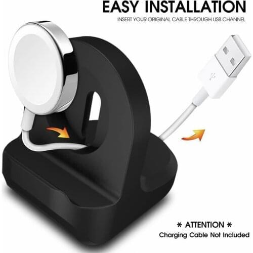 Holder For Apple Watch Series 5/4/3/2/1 Stand Nightstand Keeper non-slip Silicone Home Charging Dock Station Charging for iWatch