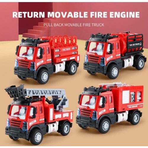 Childrens Pull Back Construction Truck Toy Mixer Crane Dump Truck Excavator Sprinkler Truck Model Boy Gift