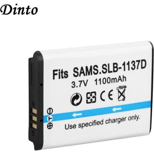 Dinto 1pc 1100mAh SLB-1137D SLB1137D SLB 1137D Li-20B Li20B K5000 FNP-60 FNP60 Rechargeable Camera Battery for Samsung L74 NV11