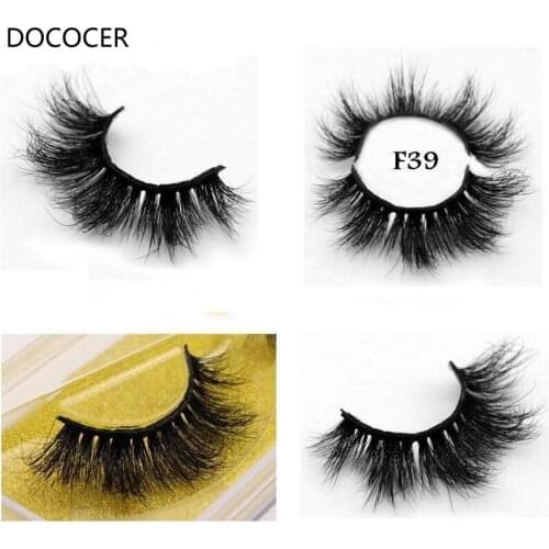 DOCOCER Makeup 3D Eyelashes Mink Eyelashes Soft Cross Dramatic Mink False Eyelashes Reusable Handmade Eyelashes Makeup