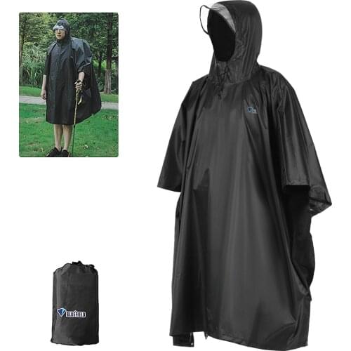 Rain Poncho Waterproof Raincoat with Hood Lightweight Cycling Rain Cover Hiking Hooded Coat Jacket Motorcycle Rain Picnic Mat