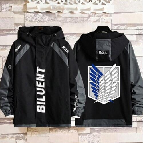 2021 Hoodie Attack on Titan Denim Jacket Scout Regiment Mikasa Ackerman Rival Cosplay Jeans Coats Eren Jager Hooded Jackets