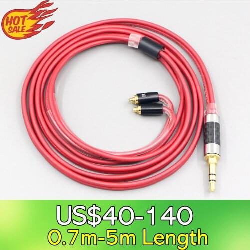LN007695 3.5mm 2.5mm 4.4mm Balanced 99% Pure PCOCC Earphone Red Cable For AKG N5005 N30 N40 MMCX Sennheiser IE300 IE900