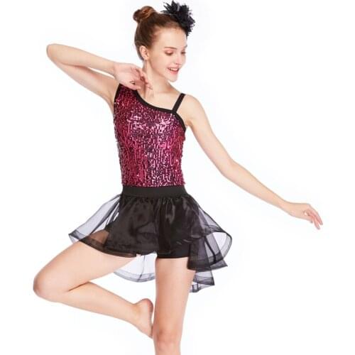 MiDee Sequins New Professional Ballet Tutu Skirt Lyrical Dance Dress Stage Performance Costumes 2 Pieces
