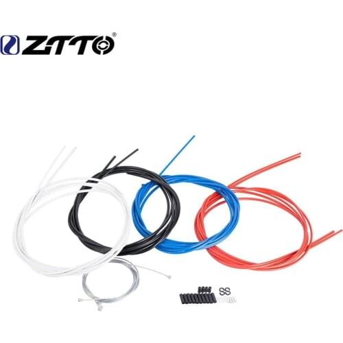 MTB Mountain Road Bike Bicycle Brake Cable Gear House Tube Housing Transmission Shift Line Cables Wire With 2 Caps