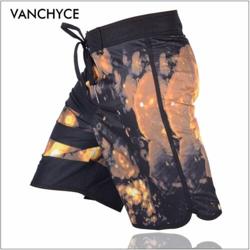 VANCHYCE Print Shorts Men Beach Shorts Men Bermuda Short Quick Dry Silver Mens Board shorts Brand Swimwear Men