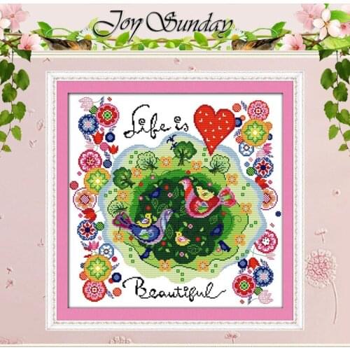 Birds and flowers Patterns Counted Cross Stitch 11CT 14CT Cross Stitch Set Wholesale Cross-stitch Kit Embroidery Needlework