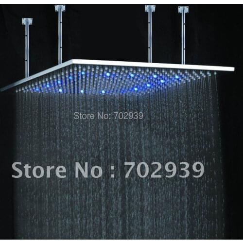 Free shipping stainess steel led shower head (50X50CM )