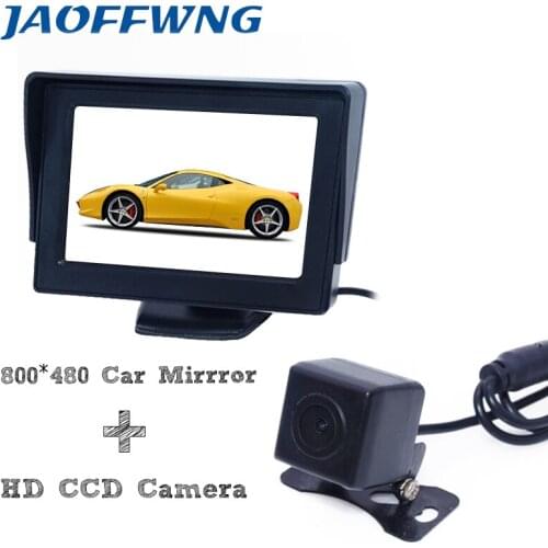 Desktop 4.3" lcd car monitor for car parking +170 degree colorful night vision car rear camera 2 in 1 suit for different cars