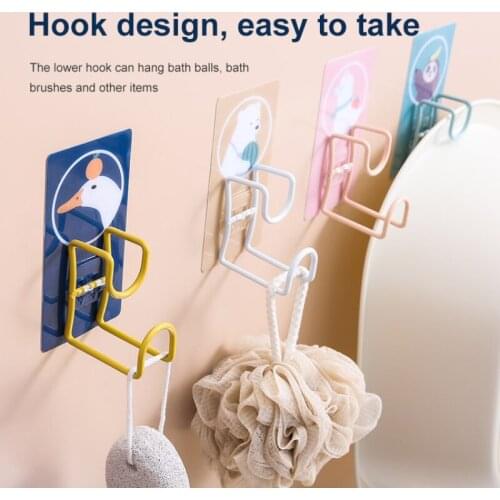 Stainless steel washbasin hook free perforation kitchen bathroom seamless hook and bathroom hanging washbasin storage rack