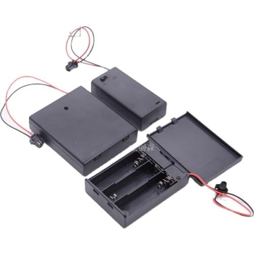 No. 5 No. 7 battery box with cover with switch with SM2.54-2P aircraft plug line AA/AAA 3V4.5V6V power box